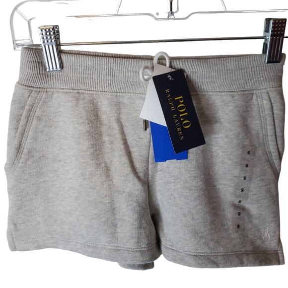 Polo Ralph Lauren Heather Gray Knit Shorts, NWT, Girls Small - Picture 1 of 6